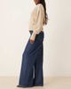 GINA TRICOT Gina Tricot wide leg flared palazzo jeans in indigo dark wash blue - 3