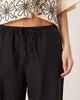 GINA TRICOT Gina Tricot wide leg linen blend pants with drawstring waist in black - 2