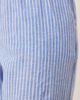 GINA TRICOT Gina Tricot wide leg linen blend pants with drawstring waist in blue and white stripes-Navy - 4