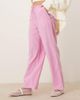 GINA TRICOT Gina Tricot wide leg linen blend pants with drawstring waist in pink - 2
