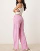 GINA TRICOT Gina Tricot wide leg linen blend pants with drawstring waist in pink - 3
