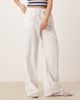 GINA TRICOT Gina Tricot wide leg linen blend pants with drawstring waist in white - 2