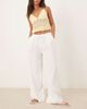 GINA TRICOT Gina Tricot wide leg linen pants in white - 1