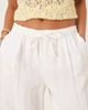 GINA TRICOT Gina Tricot wide leg linen pants in white - 2