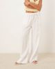 GINA TRICOT Gina Tricot wide leg linen pants in white - 3