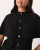 GINA TRICOT Gina Tricot wool alpaca knit cape cardigan in black - 2
