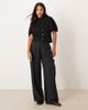 GINA TRICOT Gina Tricot wool alpaca knit cape cardigan in black - 3