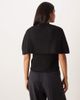 GINA TRICOT Gina Tricot wool alpaca knit cape cardigan in black - 4