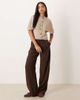 GINA TRICOT Gina Tricot wool alpaca knit cape cardigan in mole brown - 2