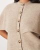 GINA TRICOT Gina Tricot wool alpaca knit cape cardigan in mole brown - 3