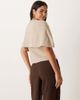 GINA TRICOT Gina Tricot wool alpaca knit cape cardigan in mole brown - 4