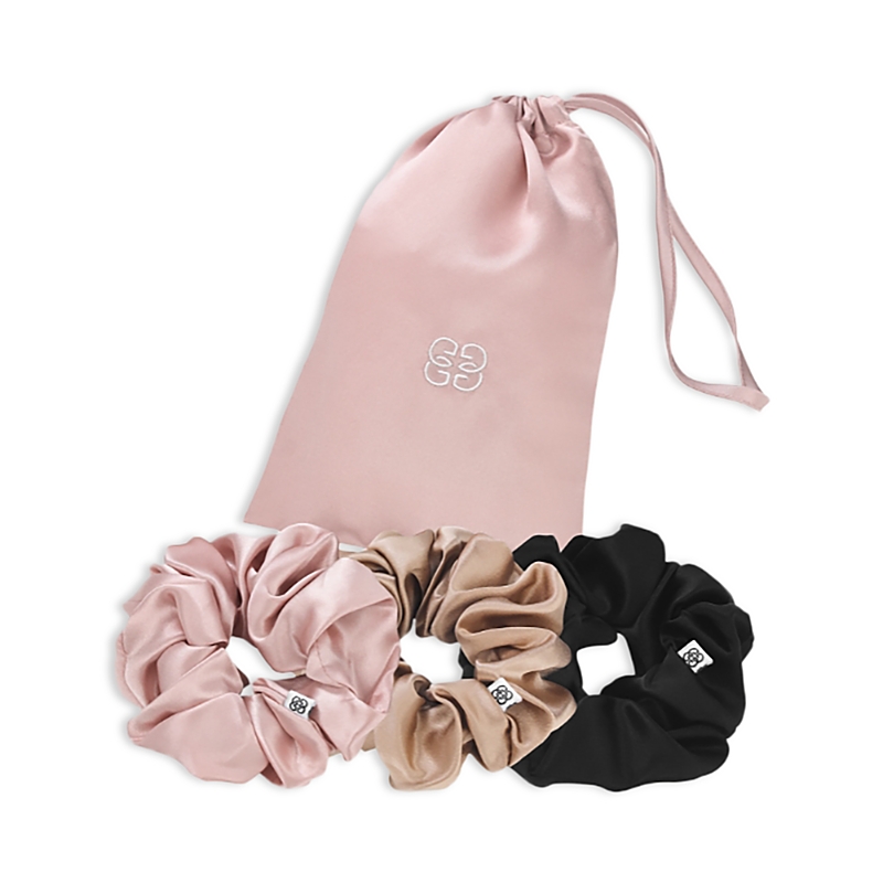 Gingerlily Gingerlily Large Silk Scrunchies, Set of 3
