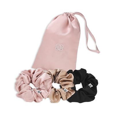Gingerlily Gingerlily Large Silk Scrunchies, Set of 3