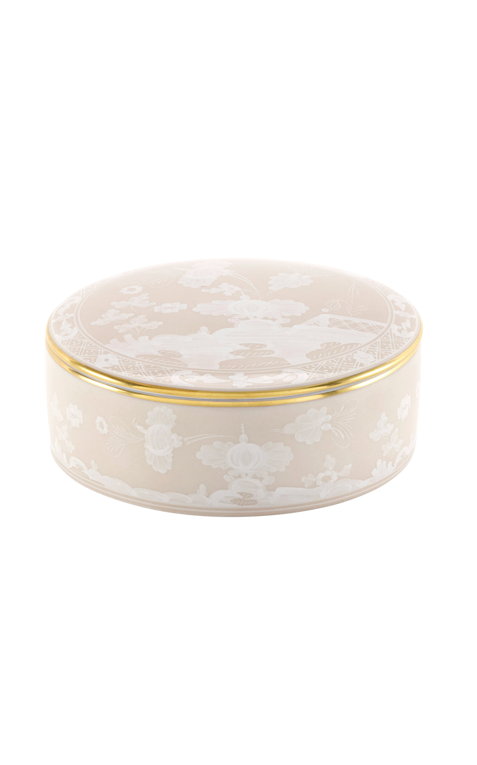 Ginori 1735 Ginori 1735 Oriente Italiano Round Box with Cover OffWhite