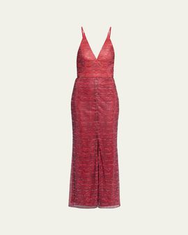 Giorgio Armani Backless Rhinestone Maxi Dress