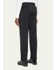 Giorgio Armani Basic Wool Flat-Front Trousers, Black - 3