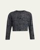 Giorgio Armani Caban Cropped Floral Jacquard Coat - 1