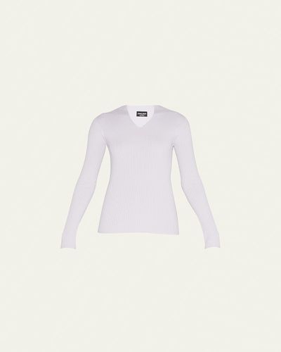 Giorgio Armani Cashmere Ribbed Knit Sweater