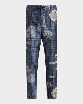 Giorgio Armani Cropped Floral Embroidered Trousers