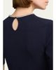 Giorgio Armani Crystal Crewneck Short-Sleeve Silk Knit Crop Shirt - 5