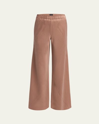 Giorgio Armani Elastic Waistband Wide Leg Trousers