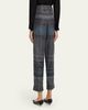Giorgio Armani Embroidered Geo-Print Wook Straight-Leg Crop Trousers - 3