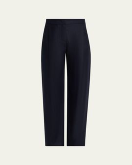 Giorgio Armani Flanella Cashmere Straight-Leg Pants
