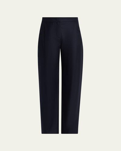 Giorgio Armani Flanella Cashmere Straight-Leg Pants