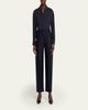 Giorgio Armani Flanella Cashmere Straight-Leg Pants - 2
