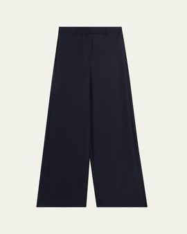 Giorgio Armani Flanella Cashmere Wide-Leg Pants