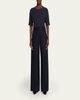 Giorgio Armani Flanella Cashmere Wide-Leg Pants - 2
