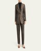 Giorgio Armani Geo Silk Jacquard Tapered-Leg Trousers - 2