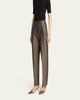 Giorgio Armani Geo Silk Jacquard Tapered-Leg Trousers - 4