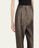 Giorgio Armani Geo Silk Jacquard Tapered-Leg Trousers - 5