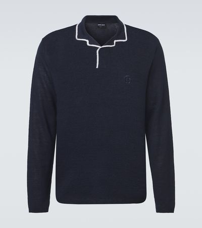 Giorgio Armani Giorgio Armani Linen and silk polo sweater