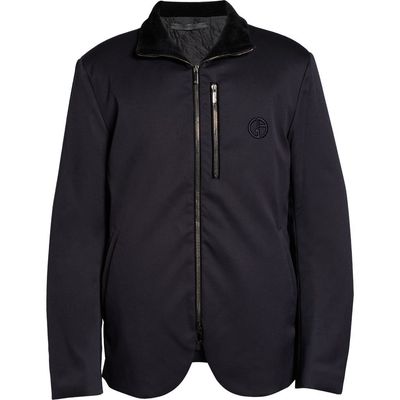 Giorgio Armani Giorgio Armani Men's Logo Zip-Up Jacket