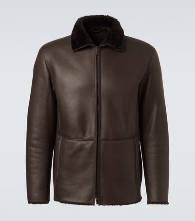 Giorgio Armani Giorgio Armani Shearling-lined leather jacket