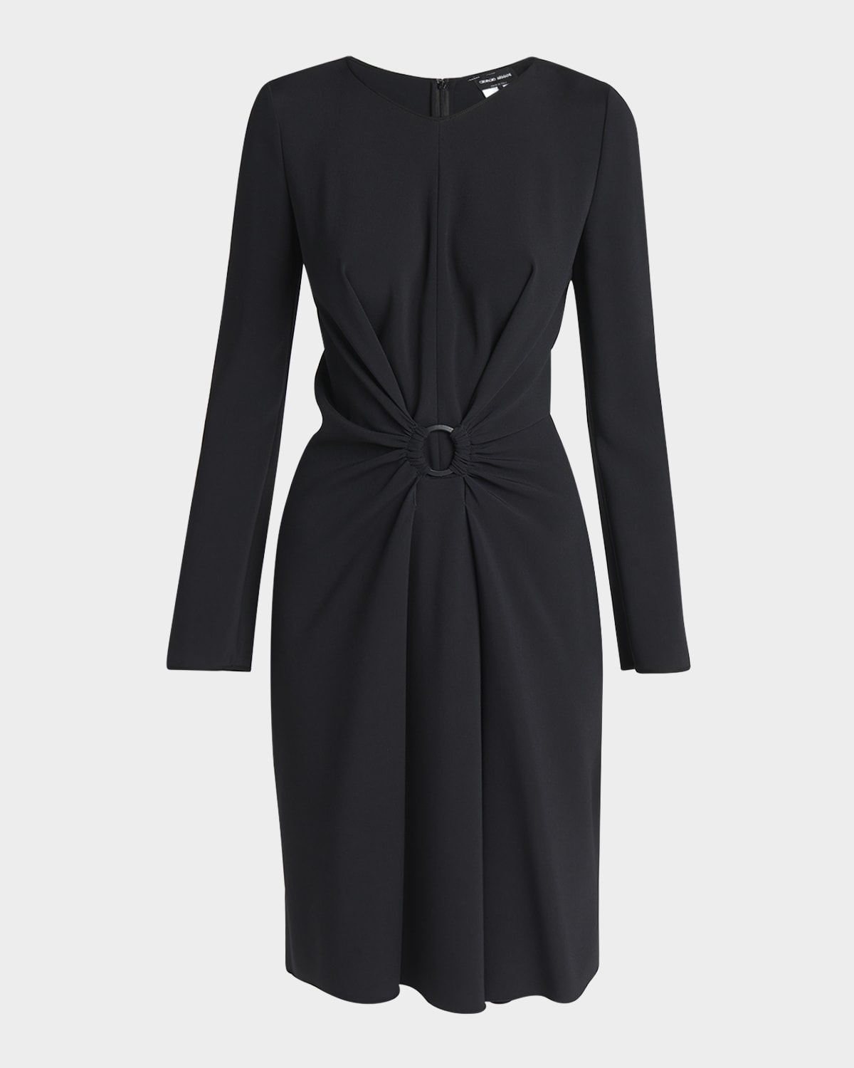Giorgio Armani Long-Sleeve Dress with Ring Detail