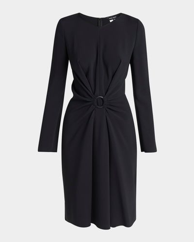 Giorgio Armani Long-Sleeve Dress with Ring Detail