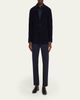 Giorgio Armani Men's Chevron Stitch Cotton Knit Blazer - 2