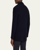 Giorgio Armani Men's Chevron Stitch Cotton Knit Blazer - 3