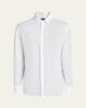 Giorgio Armani Men's Classic Solid Linen Sport Shirt - 1