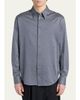 Giorgio Armani Men's Cotton Micro-Geometric Sport Shirt - 4