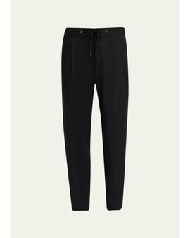 Giorgio Armani Men's Drawstring Stretch Cashmere Pants