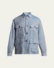 Giorgio Armani Men's Linen Flap-Pocket Field Jacket - 1