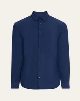 Giorgio Armani Men's Nylon-Stretch Slim Sport Shirt