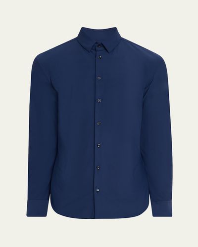 Giorgio Armani Men's Nylon-Stretch Slim Sport Shirt