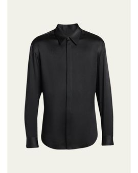 Giorgio Armani Men's Printed Silk Button-Front Shirt