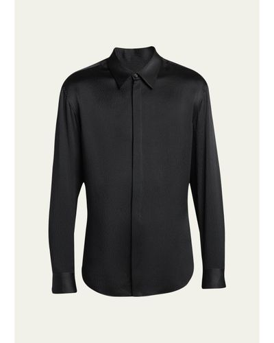 Giorgio Armani Men's Printed Silk Button-Front Shirt