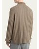 Giorgio Armani Men's Ribbed-Knit Wool Shawl-Collar Sweater - 3